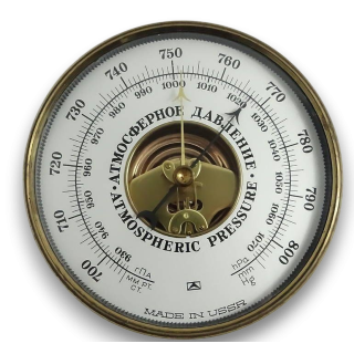 Stary radziecki barometr marynistyczny z lat 70tych , średnica 19cm